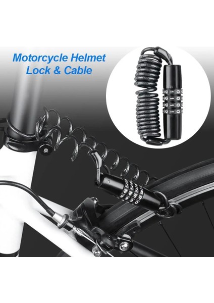 Mini Bisiklet Kask Kilidi Dağ Bisikleti Kablo Kilidi Taşınabilir Şifreli Kilit Güvenlik Kilitleme Zinciri Çelik Kablo Kilidi (Yurt Dışından) modelleri
