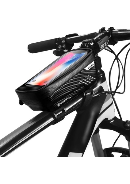 Siyah Stil Yüksek Li Yağmur Geçirmez Bisiklet Çantası Çerçeve Ön Üst Tüp Bisiklet Çantası Yansıtıcı Mtb Bisiklet Için 6.one Kılıf Dokunmatik Çanta (Yurt Dışından)