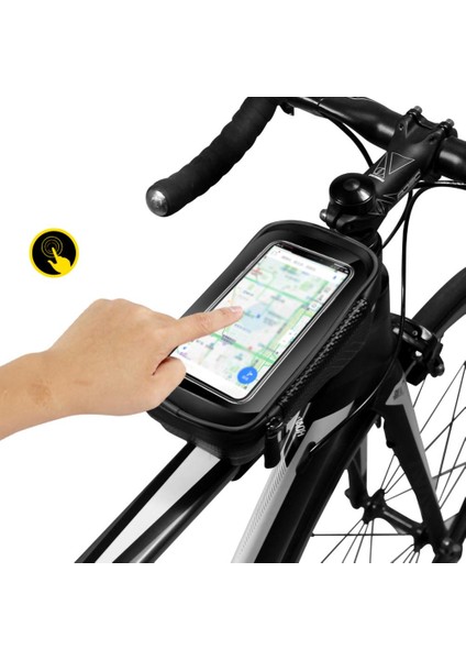 Siyah Stil Yüksek Li Yağmur Geçirmez Bisiklet Çantası Çerçeve Ön Üst Tüp Bisiklet Çantası Yansıtıcı Mtb Bisiklet Için 6.one Kılıf Dokunmatik Çanta (Yurt Dışından) modelleri
