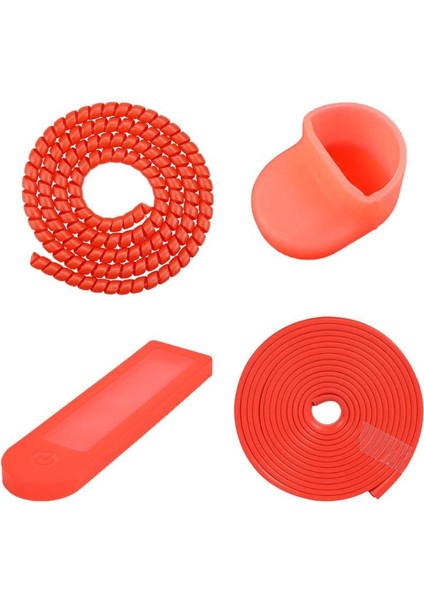 Kırmızı Stil Çarpışma Önleyici Şerit Fren Boru Koruyucusu Su Geçirmez Kapak Kanca Kapağı Elektrikli Scooter Koruma Seti Xiaomi M365 Pro Için (Yurt Dışından)