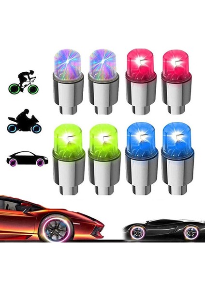 4 Adet Yeşil Stil Adet Araba Bisiklet Tekerlek Lastik Vana Kapağı Işık Bisiklet Lastiği Hub Lambası Açık Bisiklet Flaş Konuştu Lambası Motosiklet Bisiklet Aksesuarları (Yurt Dışından)