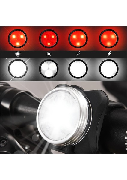 HJ030-BEYAZ Stil Bisiklet LED Arka Kuyruk Işık Gece Mtb Su Geçirmez Güvenlik Uyarı Arka Lambası Ücretli 4 Mod Bisiklet Ön Işık Bisiklet Aksesuarları (Yurt Dışından)