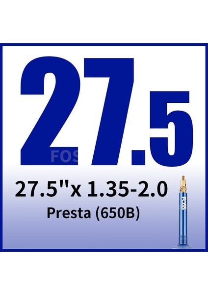 27.5x1.35-2.0 Fv Stili Foss Bisiklet Iç Tüp I Tüp Yol Bisikleti Mtb Dağ Katlanır Bisiklet Tpe Kauçuk Tüp Tayvan (Yurt Dışından)