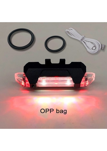 06 Kırmızı ve Beyaz Stil 1 Adet LED Bisiklet Kuyruk Işık USB Şarj Edilebilir Dağ Bisikleti Güvenlik Uyarısı Ön ve Arka Yanıp Sönen Işıklar Gece Sürme Aksesuarları (Yurt Dışından)