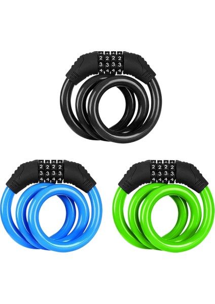 Siyah Stil Bisiklet Kilidi Mtb Bisiklet Çelik Kablo Bobin 4 Haneli Kod Asma Kilit Anahtar Yok Bisiklet Şifreli Kilit Bisiklet Aksesuarları (Yurt Dışından) fiyatları