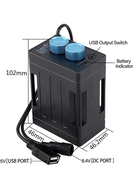2 Tip Stili Ayarla Su Geçirmez 8.4V Pil Güç Bankası Kasa Kutusu Trustfire Pil Kutusu Kutusu Bisiklet Işık USB Bağlantı Noktası Şarj Cep Telefonu (Yurt Dışından)