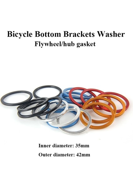 1.5mm Gümüş 5 Adet Tarzı 5 Adet Bisiklet Alt Braketi Bb Eksen Yıkayıcı Hub Filibir Volan Alaşım Conta Mtb Yol Bisikleti Parçaları Dağ Bisikleti Aksesuarları (Yurt Dışından)