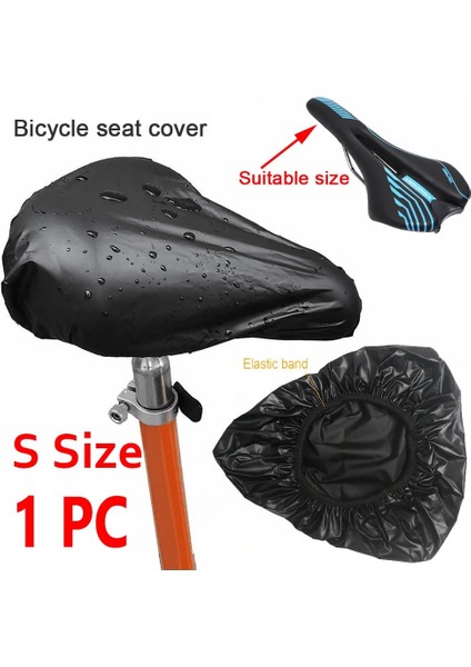 S Boyut 1pc Stili Bisiklet Eyer Su Geçirmez Kapak Mtb Yol Bisikleti Koltuk Koruyucu Pvc Su Geçirmez Kapak Isı Preslenmiş Yağmur Kapak Bisiklet Aksesuarları (Yurt Dışından)