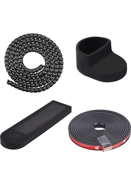 Siyah Stil Çarpışma Önleyici Şerit Fren Boru Koruyucusu Su Geçirmez Kapak Kanca Kapağı Elektrikli Scooter Koruma Seti Xiaomi M365 Pro Için (Yurt Dışından)