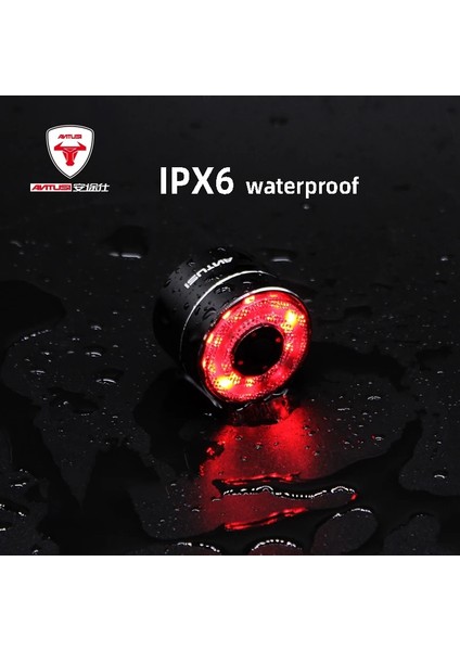 Q3 Kuyruk Lambası Stili Bisiklet Arka Lambaları Akıllı Sensör Fren Lambaları USB Yol Bisikleti Mtb Mx2 Arka Stop Lambaları Lümen Akıllı Fren Arka Lambası (Yurt Dışından)