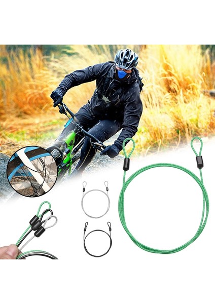 No.2 Tarzı Ecurity Bisiklet Tel Halat Metal Kilit Güçlü Örgülü Çelik Kablo Tel Halat Açık Bisiklet Kilidi Motosikletler Scooter Zinciri (Yurt Dışından) fırsatları