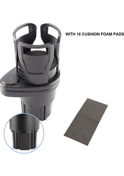 B Stili Stili 360 Derece Dönen 2'si 1 Arada Bardaklık Araca Monteli Kaymaz Su Araba Bardaklık Çok Fonksiyonlu Evrensel Oto Bardaklık (Yurt Dışından) fırsatları