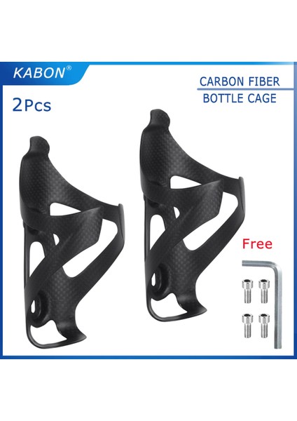 2 Adet-Siyah Tarzı Ultra Hafif Tam Karbon Fiber Bisiklet Su Şişesi Kafesi Mtb Yol Bisikleti Için Içecek Tutucu Parantez Bisiklet Aksesuarları - 2'li Paket (Yurt Dışından)