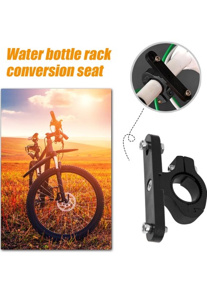 Siyah Şerit Stili Bisiklet Su Şişesi Tutucu Adaptörü Alüminyum Alaşımlı Mtb Yol Bisikleti Gidon Su Bardağı Raf Klip Kelepçe Koltuk Direği Adaptörü (Yurt Dışından) fiyatları