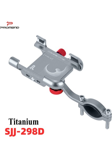 SJJ-298D Titanyum Stili Promend Bisiklet Telefon Holde Dönebilen Alüminyum Alaşımlı mm Genişlik Tam Metal Kaymaz Mtb Montaj Standı Bisiklet Aksesuarları (Yurt Dışından)