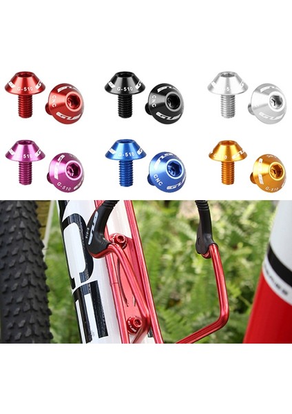 Kırmızı Stil 2 Adet Alüminyum Bisiklet Şişe Kafesi Cıvataları Vidalı Bisiklet Su Şişesi Tutucu Montaj Vidaları Mtb Vtt Yol Bisiklet Aksesuarları 6 Renk (Yurt Dışından) modelleri