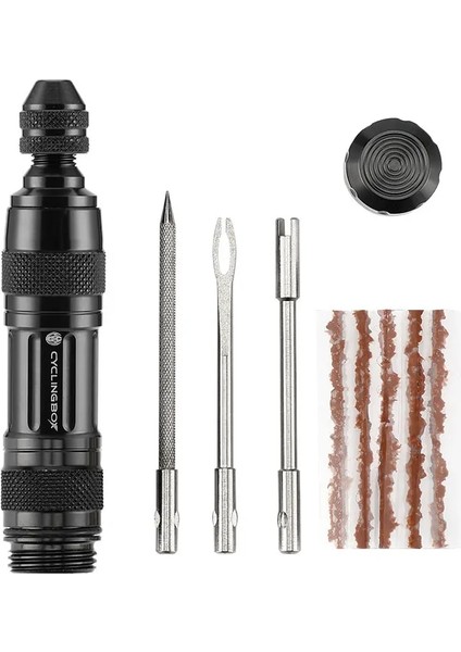 Siyah Stil Bisiklet Tubeless Lastik Delinme Kiti Scooter Motosiklet Bisiklet Lastik Tamir Araçları Wittripes Bisiklet Aksesuarları Çok Aracı (Yurt Dışından) fiyatları