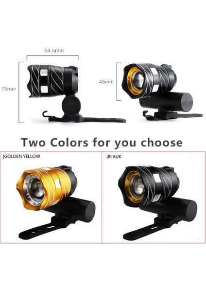 J-803G-918W Stili Basecamp Lm Serbest Yakınlaştırma Su Geçirmez T6 LED Bisiklet Işık Bisiklet Ön Lamba Torch Far USB ile Şarj Edilebilir Bisiklet Işığı (Yurt Dışından)