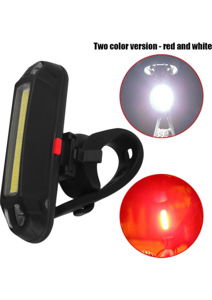 Beyaz Stil LED Dağ Bisikleti Arka Lambası USB Şarj Edilebilir Gece Sürme Arka Işıklar Strobe Bisiklet Işık Dağ Bisikleti Lambası Su Geçirmez (Yurt Dışından)