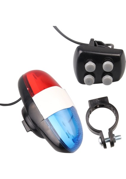 B5 Stili Bisiklet Zil Bisiklet Polis Arka Lambası 6 Yanıp Sönen LED 4 Sesler Polis Siren Trompet Elektrikli Korna Mtb Bisiklet Işık Bisiklet Aksesuarları (Yurt Dışından)
