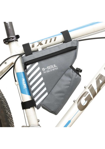 81024 Gri Stil Bisiklet Çantası Su Geçirmez Bisiklet Üçgen Çanta Bisiklet Telefonu Çantası Bisiklet Tüpü Kılıfı Tutucu Eyer Çanta Bisiklet Aksesuarları (Yurt Dışından)