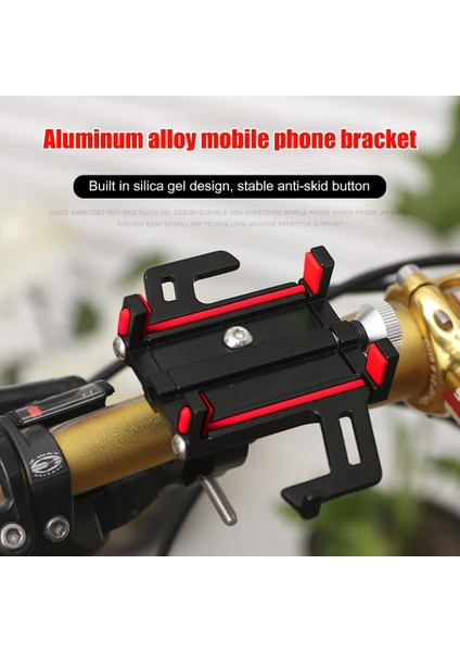 Siyah Stil Bisiklet Telefon Tutucu 4-Pençe Alüminyum Alaşım Bisiklet Motosiklet Gidon Akıllı Telefon Montaj Braketi Cep Telefonu Gps Için (Yurt Dışından) indirimleri