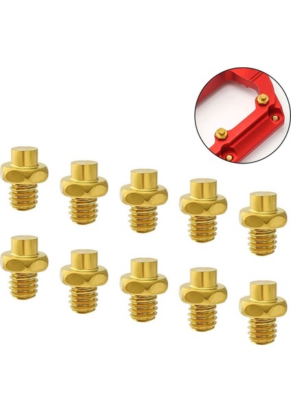 304 Altın Tarzı Muqzı Dağ Bisikleti Bisiklet Pedal Cıvataları Vida Alüminyum Alaşımlı Sabit Saplama Dişli Kaymaz M4 Alüminyum Alaşım Saplama Pimi Tırnak Ayak (Yurt Dışından)
