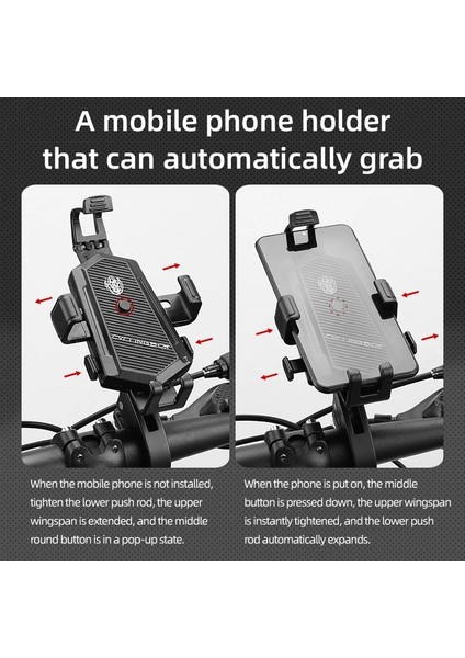 Gümüş Gidon Tipi Stili Bisiklet Telefon Tutucu Alüminyum Alaşımlı Dikiz Aynası Gidon Dağı Scooter Motoru Otomatik Kepçe Bisiklet Cep Telefonu Rafları (Yurt Dışından) indirimleri