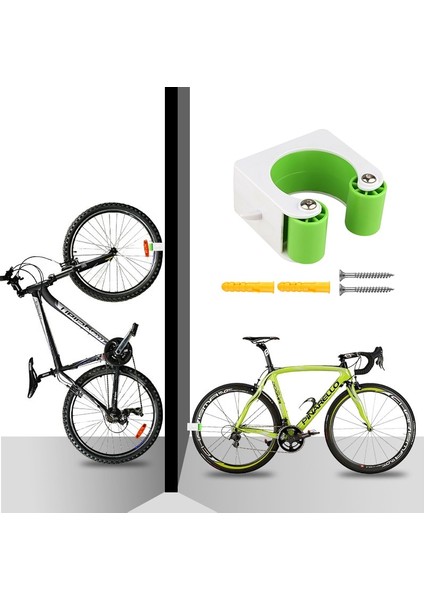 L Yeşil Stil Bisiklet Tutucu Duvara Montaj Kancası Dağ Bisikleti Park Tokası Taşınabilir Duvar Rafı Yol Yarışı Bisiklet Için Kapalı Dikey Braket (Yurt Dışından) modelleri