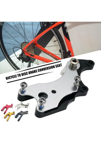 Liangduo Shop Kırmızı Stil Bisiklet Disk Çerçeve Montajı Mtb Yol Bisikleti Disk Fren Dönüşüm Koltuk Disk Fren Adaptörü Yüksek Li Bisiklet Aksesuarları (Yurt Dışından)