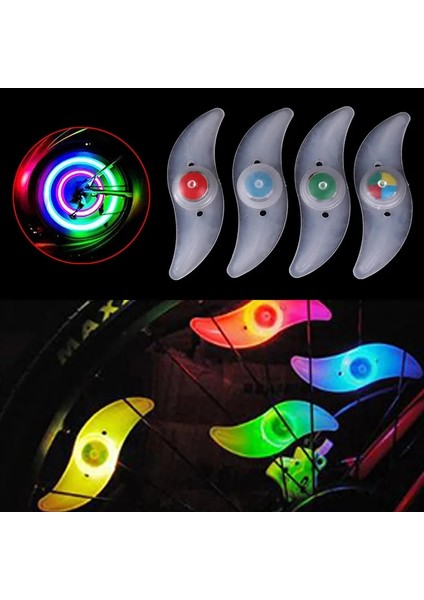 Iki Işık Stili 3 Flaş Modu LED Bisiklet Reflektörleri Gökkuşağı Spoke Işık Tekerlek Nipeli Su Geçirmez Bisiklet Mtb Bisiklet Bisiklet Aksesuarları Yedek Parçaları (Yurt Dışından)
