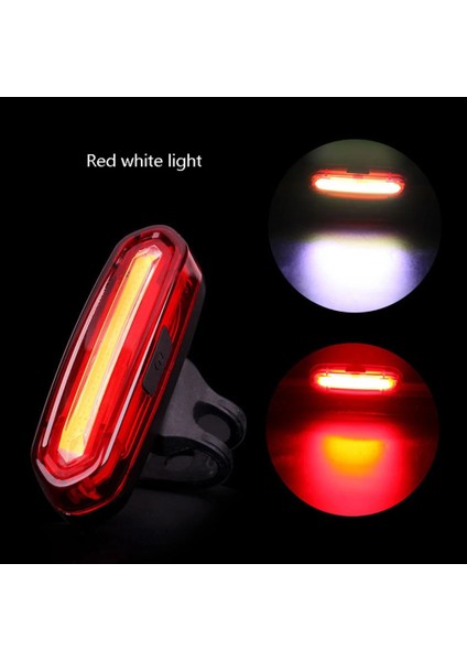 A04-KIRMIZI Beyaz Işık Stili LED Bisiklet Bisiklet Işık 120 Lümen Bisiklet Arka Işık USB Şarj Edilebilir Dağ Bisikleti Arka Lambası Su Geçirmez Güvenlik Uyarı Lambası (Yurt Dışından)