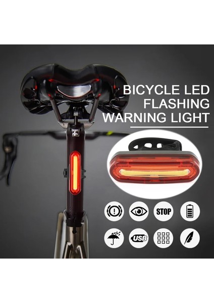 A04-KIRMIZI Beyaz Işık Stili LED Bisiklet Bisiklet Işık 120 Lümen Bisiklet Arka Işık USB Şarj Edilebilir Dağ Bisikleti Arka Lambası Su Geçirmez Güvenlik Uyarı Lambası (Yurt Dışından)
