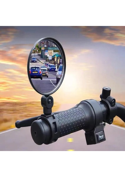 Oval Stil Bisiklet Ayarlanabilir Dikiz Aynası Gidon Aynası Dönebilen Geniş Açılı Yol Bisikleti Dikiz Aynası Sürme Aksesuarları (Yurt Dışından) fiyatları