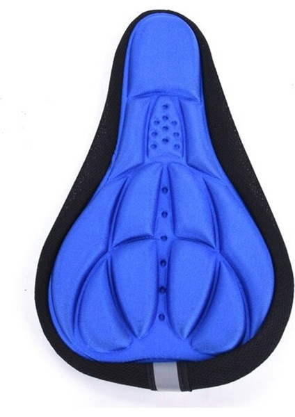 Lacivert Tarzı Dağ Bisikleti 3D Eyer Örtüsü Kalın Nefes Süper Yumuşak Bisiklet Eyer Silikon Sünger Bisiklet Koltuk Minderi Bisiklet Aksesuarları (Yurt Dışından)