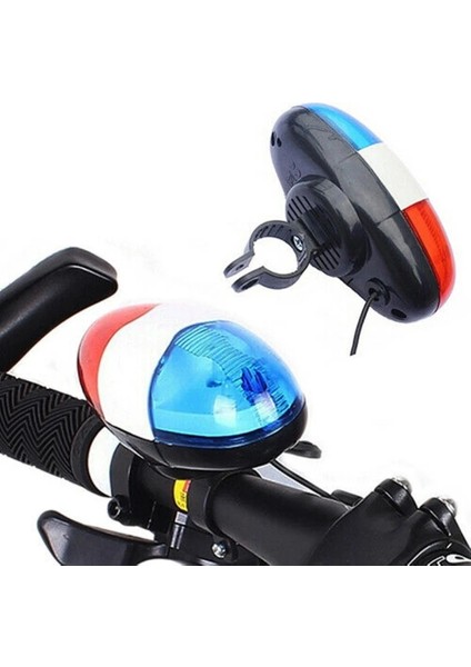 A1 Stili Bisiklet Zil Bisiklet Polis Arka Lambası 6 Yanıp Sönen LED 4 Sesler Polis Siren Trompet Elektrikli Korna Mtb Bisiklet Işık Bisiklet Aksesuarları (Yurt Dışından)