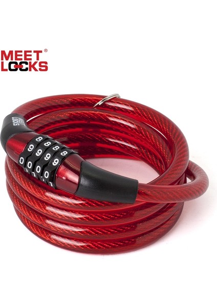 Mor Tarzı Meetlocks Sarmal Kombinasyon Kablo Bisiklet Kilidi Çap(L) & (L) Kırmızı Renk Mini Bisiklet Kilidi Güvenlik Bisiklet (Yurt Dışından) modelleri