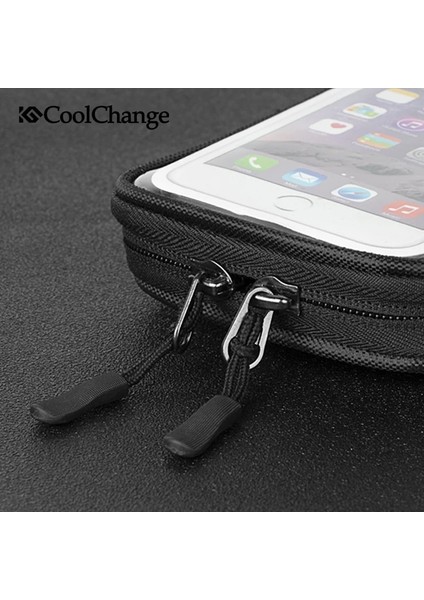 6.0-Siyah Stil Coolchange Bisiklet Çantası Ön Çerçeve Büyük Mtb Bisiklet Çantası Su Geçirmez Kapak Ekranlı Dokunmatik Üst Tüp Telefon Çantası Bisiklet Aksesuarları (Yurt Dışından) fırsatları