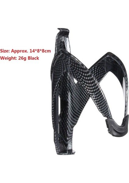 Siyah Stil Portabidones Ciclismo Karbon Fiber + Cam Elyaf Yol Bisikleti Bisiklet Bisiklete Binme Mtb Su Şişesi Tutacağı Kafes Şişe Rafı Bisiklet (Yurt Dışından)