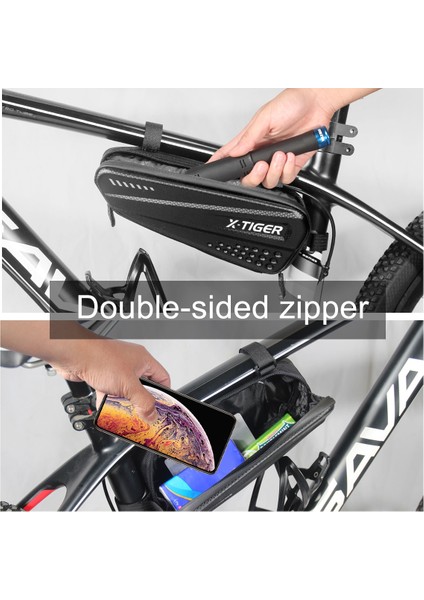 Bordo Tarzı X-Tıger Bisiklet Bisiklet Bisiklet Çantası 1.2l Su Geçirmez 3D Eva Kabuk Kılıfı Bisiklet Üst Ön Tüp Üçgen Bisiklet Çerçeve Çantası (Yurt Dışından) fiyatları