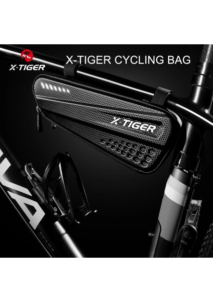 Bordo Tarzı X-Tıger Bisiklet Bisiklet Bisiklet Çantası 1.2l Su Geçirmez 3D Eva Kabuk Kılıfı Bisiklet Üst Ön Tüp Üçgen Bisiklet Çerçeve Çantası (Yurt Dışından) fırsatları