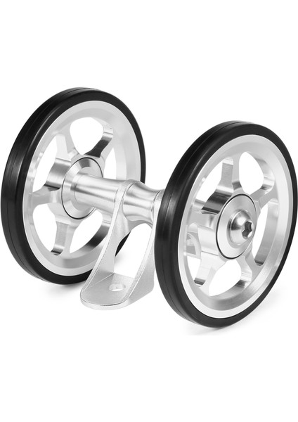 Gümüş Tarzı Alüminyum Alaşımlı Bisiklet Çift Silindirli Arka Tekerlekler Brompton Katlanır Bisiklet Için Değiştirme Arka Çamurluk Bisiklet Aksesuarları (Yurt Dışından) modelleri