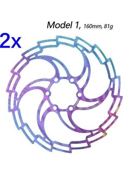 2 Adet 160 Model 1 Stil Iııpro Bisiklet Disk Fren Yağı Kaygan Paslanmaz Çelik Mtb Yol Bisikleti Gökkuşağı Hafif 6 Cıvata G3 Merkez Rotor Ipro (Yurt Dışından)