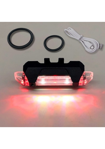 Beyaz Kırmızı Stil Şarj Edilebilir Bisiklet Bisiklet Işığı LED Arka Lambası Arka Kuyruk Güvenlik Uyarısı Bisiklete Binme Taşınabilir Koltuk Direği Işığı USB (Yurt Dışından)