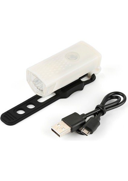 Beyaz Far Stili USB Şarj Edilebilir Bisiklet Işık Mtb Bisiklet Ön Arka Arka Kuyruk Işık Bisiklet Güvenlik Uyarı Işığı Bisiklet Lambası Fener El Feneri (Yurt Dışından)