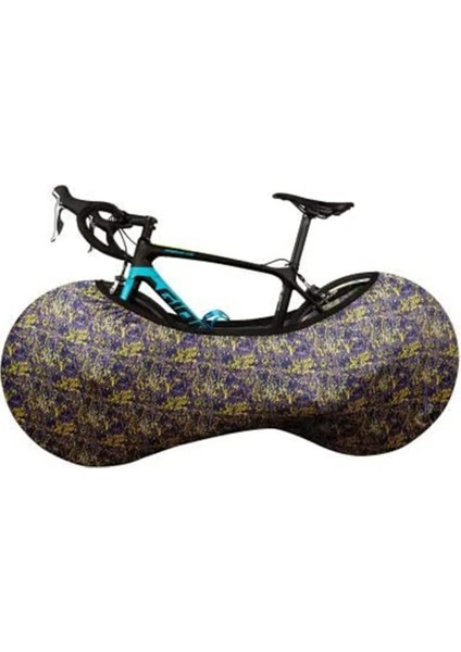 Renkli Mor Stil Bisiklet Koruyucu Kapak Mtb Yol Bisikleti Koruyucu Dişli Anti-Toz Tekerlekler Çerçeve Kapak Çizilmeye Dayanıklı Saklama Çantası Bisiklet Aksesuarları (Yurt Dışından)