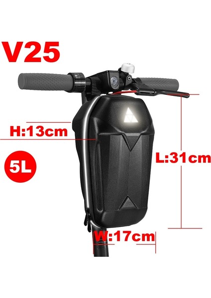 V25 Stili Diğer Elektrikli Scooter Çantası Aksesuarları Bisiklet 3l 4l Yetişkin Çocuklar Için Su Geçirmez E Xiaomi Scooter Ön Çanta Bisiklet Parçaları M365 Yağmur Geçirmez (Yurt Dışından)