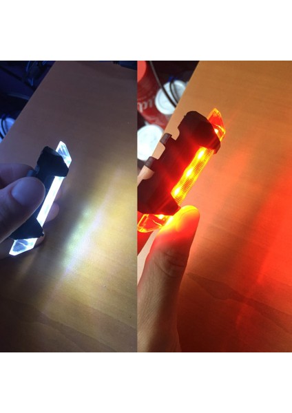 1x Kırmızı ve Beyaz Stil Taşınabilir USB Şarj Edilebilir Bisiklet Bisiklet Güvenlik Uyarı Işığı Arka Lambası Bisiklet Arka Lambası Süper Parlak Bisiklet Işığı 3 Renk (Yurt Dışından)