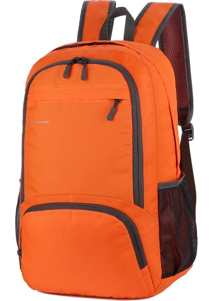 Turuncu Tarzı Hafif Sırt Çantası Su Geçirmez Bisiklet Sırt Çantası Erkekler Kadınlar Için Katlanabilir Seyahat Yürüyüş Sırt Çantası Bisiklet Açık Çanta (Yurt Dışından)