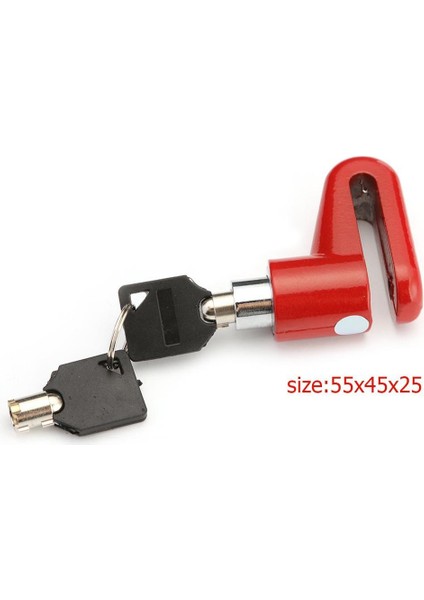 Kırmızı Fren Kilidi Stili Bisiklet Aksesuarları Bicicleta Bisiklet Kilidi Hırsızlığa Karşı Disk Frenler Xiaomi M365 Kaykay Tekerlekleri Çelik Telli Kick Scooter (Yurt Dışından) fırsatları